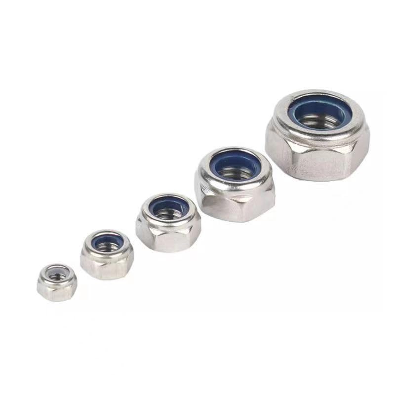 QBJFY M14-2 Lock Nuts, M14 Nylon Insert Locknuts 304 Stainless Self Clinching Nuts, Bright Finish, Full Thread Nylock Nuts,5Pcs - Image 4